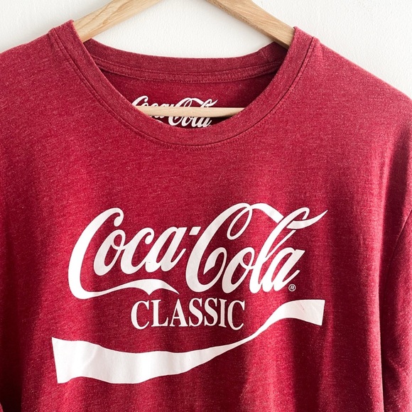 Vintage Coca-Cola Classic Heather Red Graphic Tee XL - Picture 2 of 8